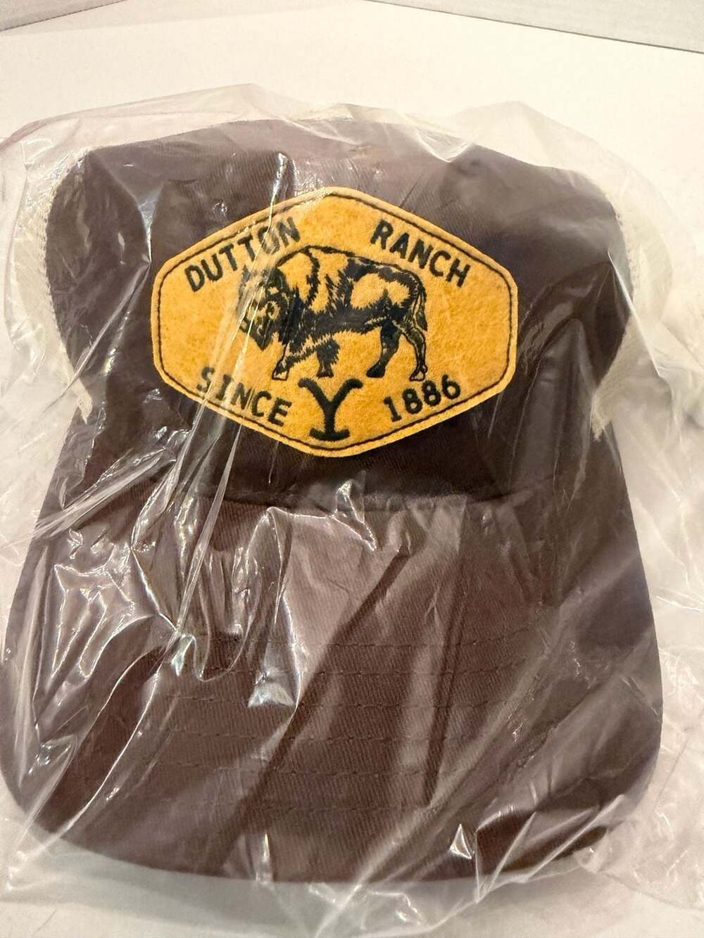 Yellowstone Dutton Ranch Buffalo Patch Trucker Hat One Size Brown
